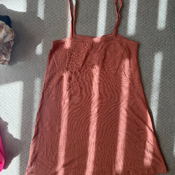 Pointelle Sleep Dress in Dusty Rose, Large - Picture 2 of 3